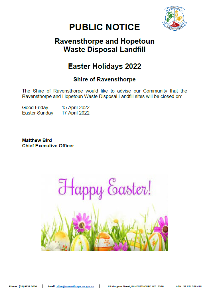 Waste Disposal Easter 2022