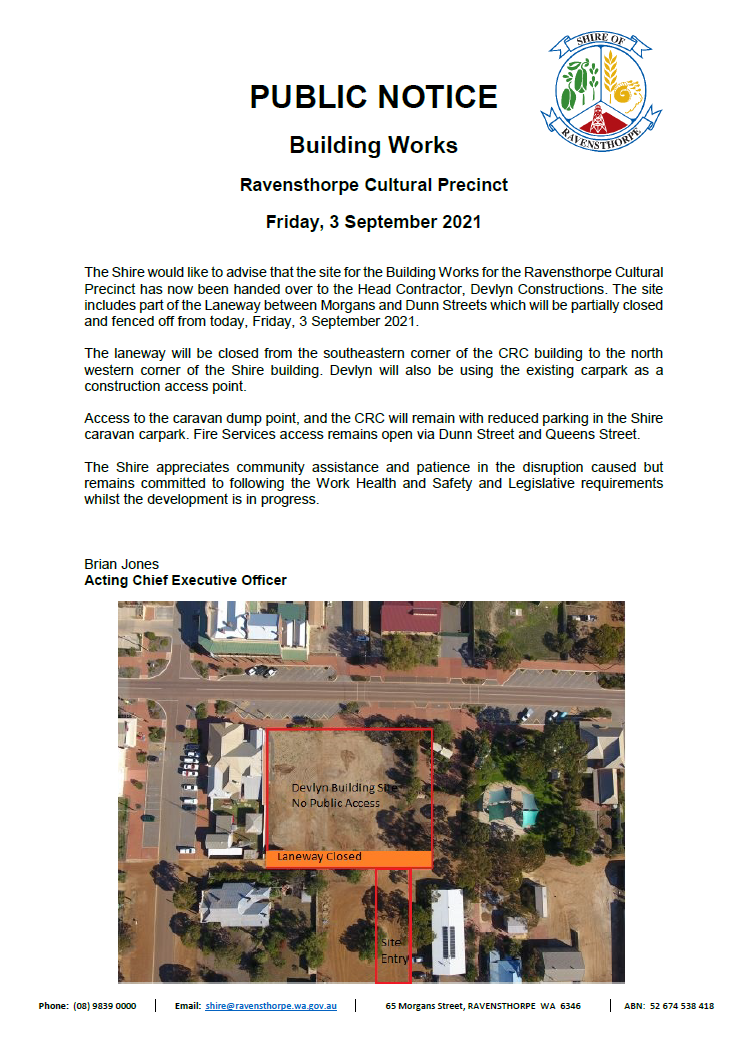 Public Notice - RCP - Building Works