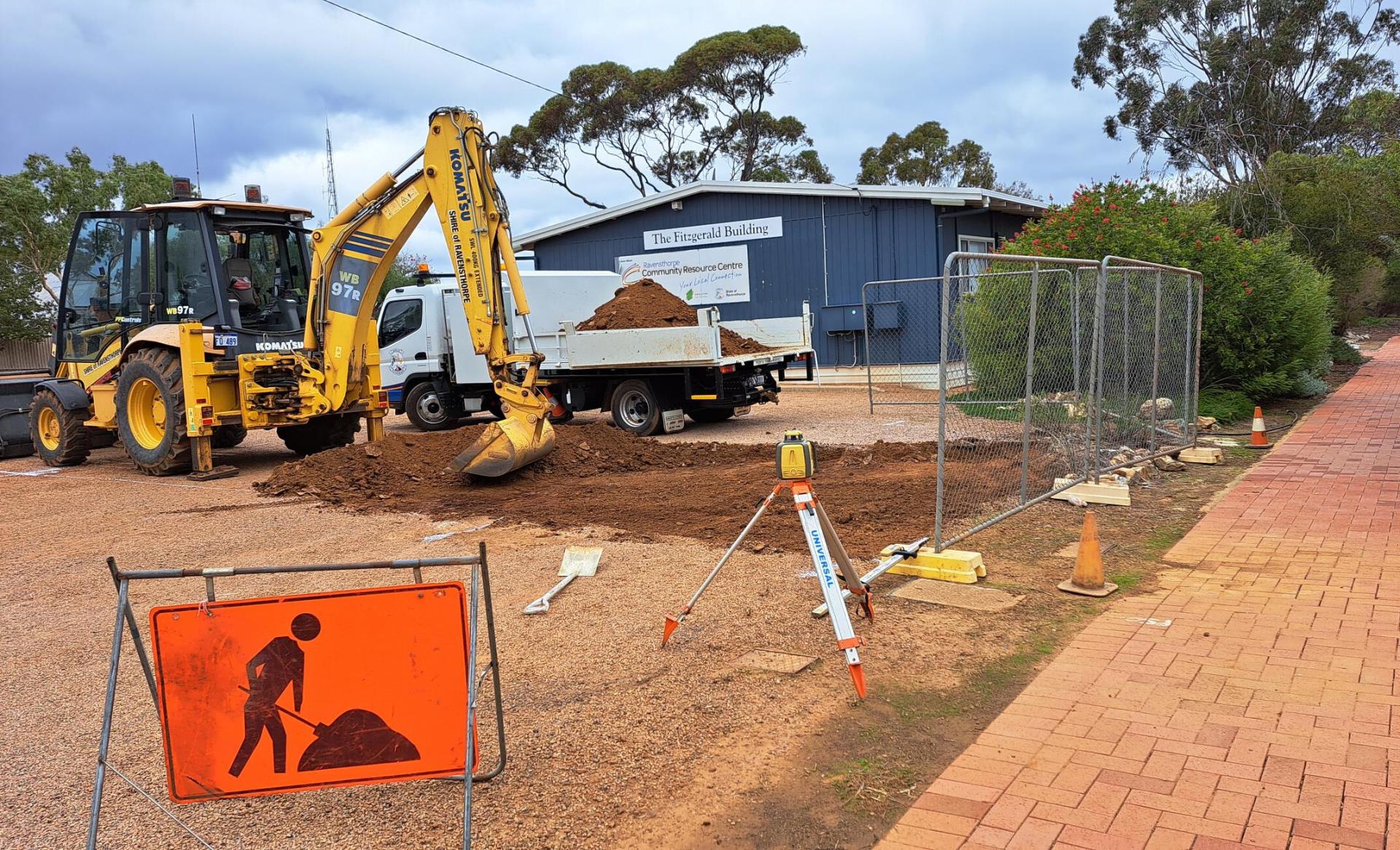 Construction work at Fitzgerald Building carpark