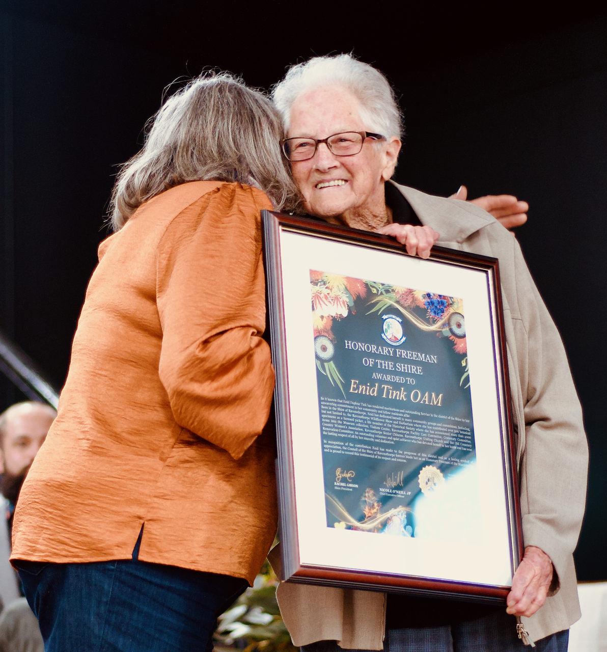 Enid Tink OAM honoured as Freeman of the Shire